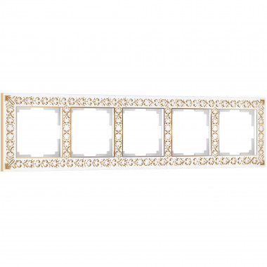 Рамка на 5 постов Antik (белое золото) W0051523 — Multielectrika
