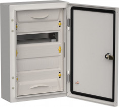 Корпус металлический IEK TITAN 5 ЩРн-24 (1х24) 460х310х140мм IP54 серый (одна дверь) &mdash; Multielectrika