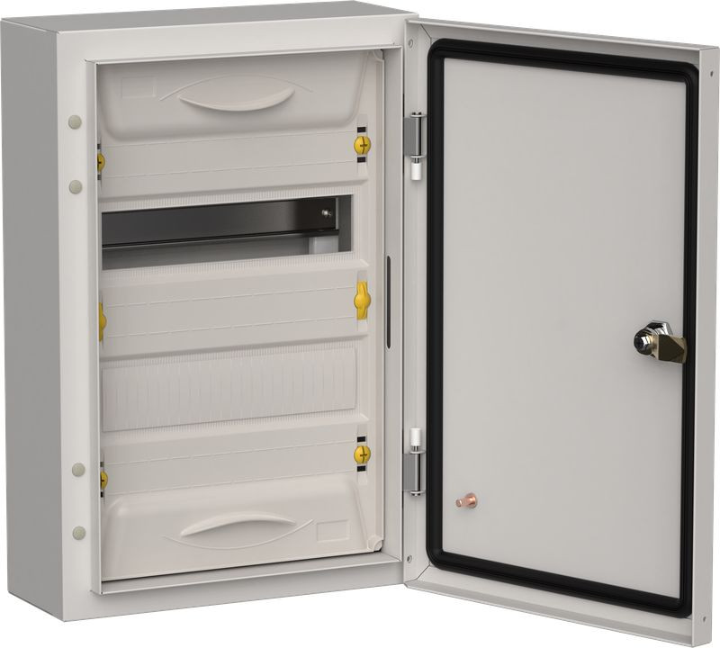 Корпус металлический IEK TITAN 5 ЩРн-24 (1х24) 460х310х140мм IP54 серый (одна дверь) фото 1 — Multielectrika