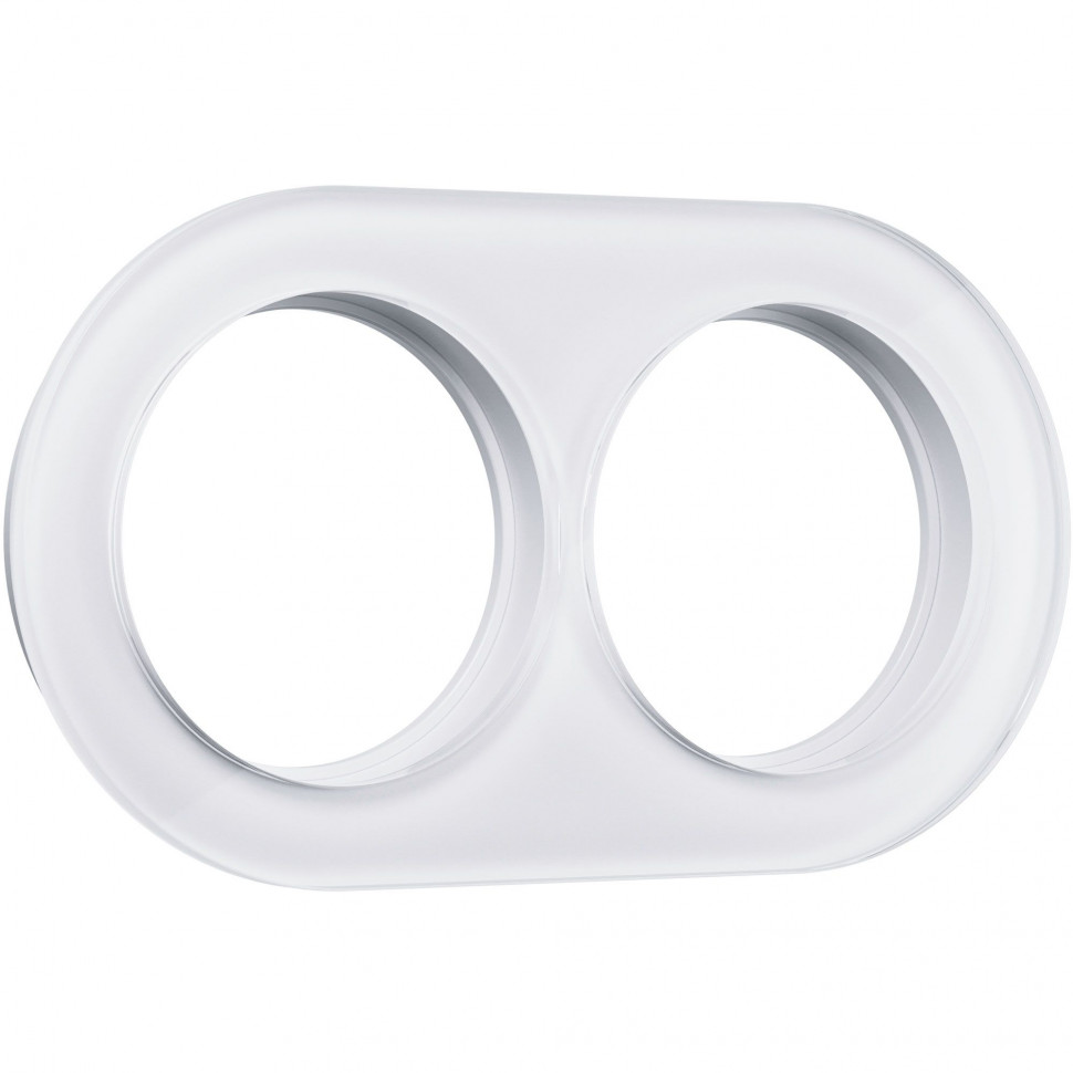 Рамка из стекла на 2 поста белый W0025101 фото 1 &mdash; Multielectrika