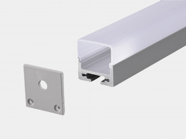 Профиль алюминиевый накладной SWG pro LS.1911, 2500мм, 2 заглушки — Multielectrika