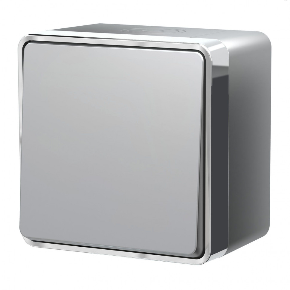 Выключатель одноклавишный влагозащищенный Gallant серебряный W5010206 фото 1 &mdash; Multielectrika