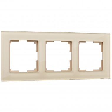 Рамка из стекла на 3 поста Favorit шампань W0031111 — Multielectrika