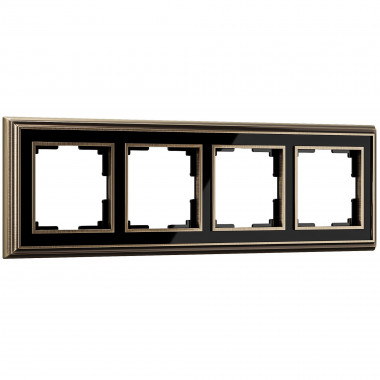 Рамка на 4 поста (бронза/черный) WL17-Frame-04 — Multielectrika
