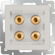 Акустическая розетка (слоновая кость) WL03-AUDIOx4 ivory &mdash; Multielectrika