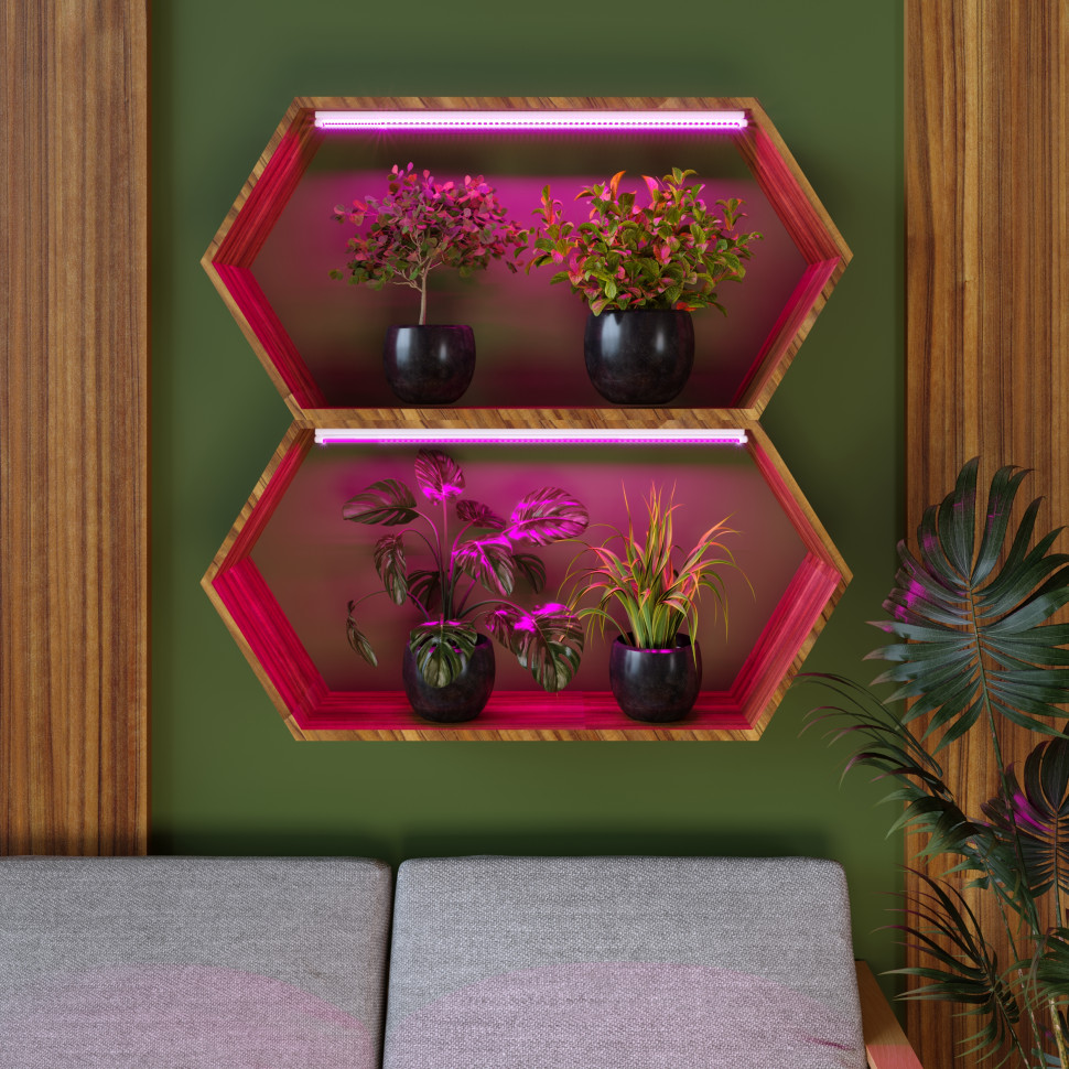 Линейный светодиодный светильник для растений 90 см FT-002 белый фото 1 — Multielectrika