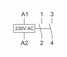 Контактор модульный (Ампер-100 / Волт-230 АС / Контакт-2NO) ST100-20 &mdash; Multielectrika