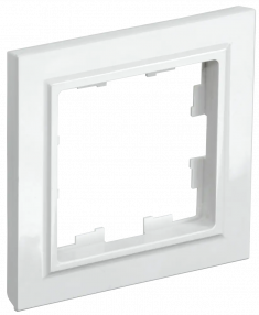 Рамка на 1 пост IEK Brite РУ-1-БрБ белая &mdash; Multielectrika
