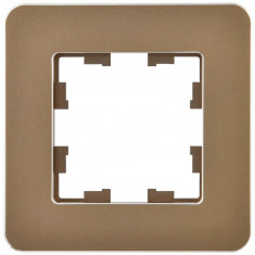 Рамка на 1 пост IEK Brite РУ-1-1-Бр металл латунь RE &mdash; Multielectrika
