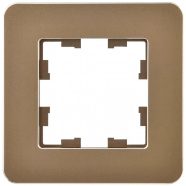 Рамка на 1 пост IEK Brite РУ-1-1-Бр металл латунь RE — Multielectrika