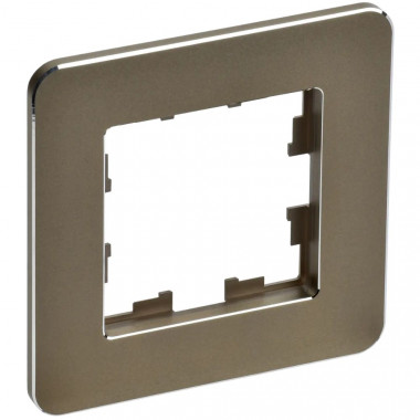 Рамка на 1 пост IEK Brite РУ-1-1-Бр металл латунь RE — Multielectrika