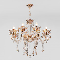 Подвесная люстра с хрусталем 310/8 золото &mdash; Multielectrika