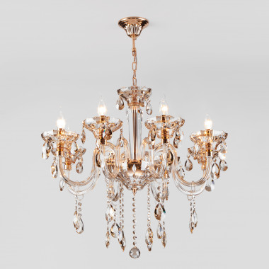 Подвесная люстра с хрусталем 310/8 золото — Multielectrika