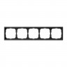 Рамка на 5 постов Systeme Electric ArtGallery универсальная, карбон