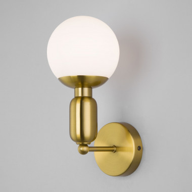 Настенный светильник со стеклянным плафоном 50251/1 латунь — Multielectrika