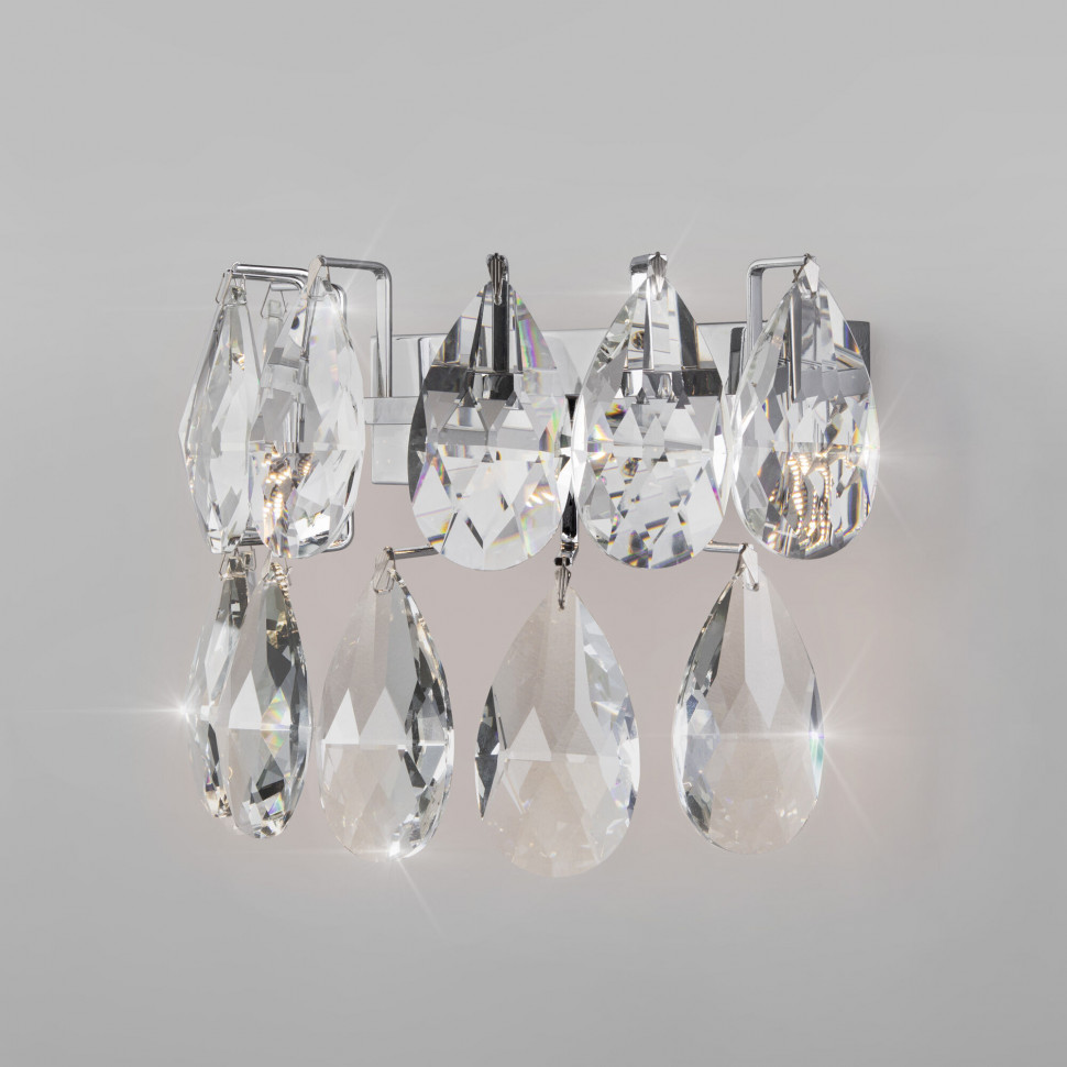 Настенный светодиодный светильник с хрусталем 437/1 Strotskis фото 1 — Multielectrika
