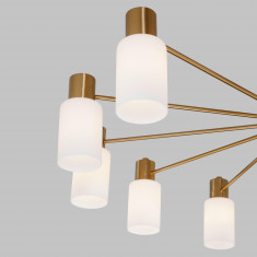 Умная потолочная люстра со стеклянными плафонами 70160/12 латунь &mdash; Multielectrika