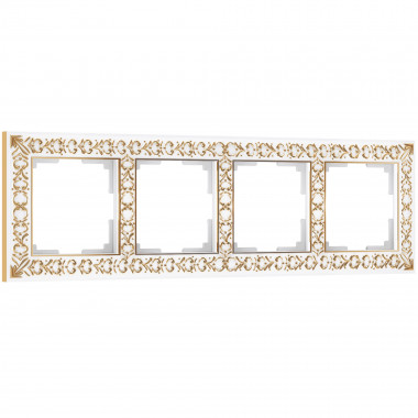 Рамка на 4 поста (белое золото) W0041523 — Multielectrika