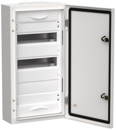 Корпус металлический IEK TITAN 5 ЩРн-36 (1х36) 585х310х140мм IP54 белый (одна дверь) — Multielectrika