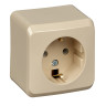 Розетка c заземлением без шторок 16А 250B Кремовая Schneider Electric Этюд PA16-003K