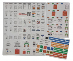 Набор наклеек, маркировка для электрощита+набор для трехфазного подключения, 189 наклеек &mdash; Multielectrika