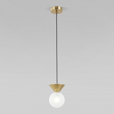 Подвесной светильник с фактурным плафоном 302004 латунь — Multielectrika