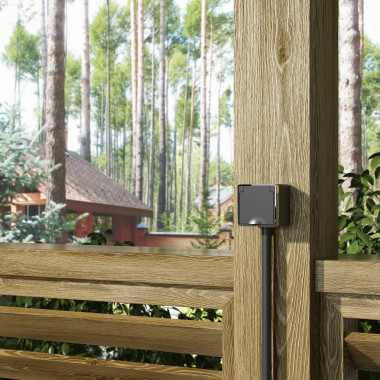 Розетка влагозащ. с зазем. с защит. крышкой и шторками Gallant черный/хром W5071235 — Multielectrika