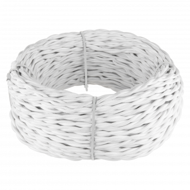 Ретро кабель витой  2х2,5 белый 50 м W6452601 &mdash; Multielectrika