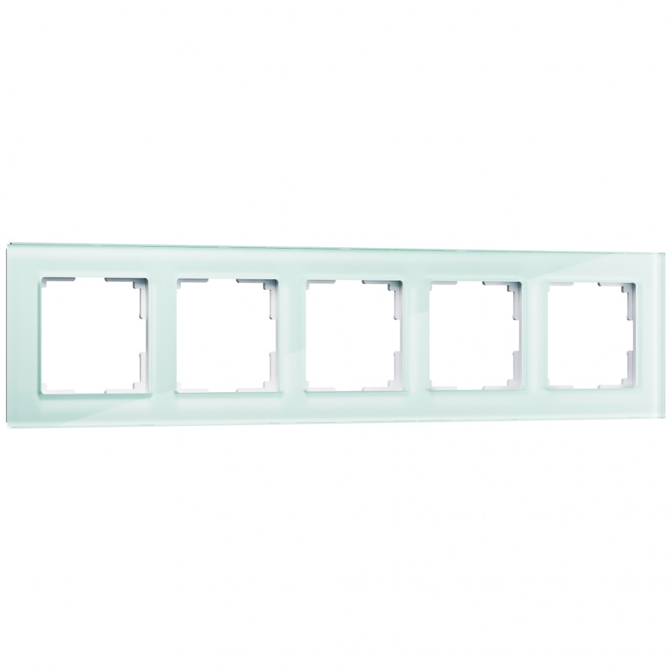 Рамка на 5 постов (натуральное стекло) WL01-Frame-05 фото 1 — Multielectrika