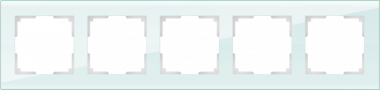 Рамка на 5 постов (натуральное стекло) WL01-Frame-05 — Multielectrika