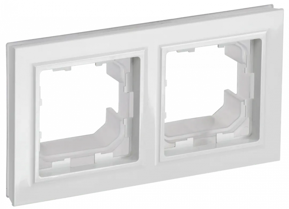 Рамка на 2 поста IP44 IEK Brite РУ-2-БрБ-44 белая фото 1 — Multielectrika