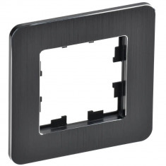 Рамка на 1 пост IEK Brite РУ-1-1-Бр металл черный RE AL &mdash; Multielectrika