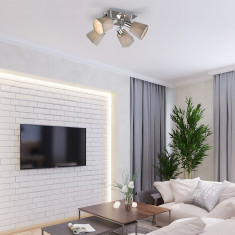 Потолочный светильник 20087/4 хром / серый &mdash; Multielectrika