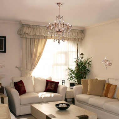 Подвесная люстра с хрусталем 310/5 золото — Multielectrika