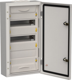 Корпус металлический IEK TITAN 5 ЩРн-36 (1х36) 585х310х140мм IP54 серый (одна дверь) &mdash; Multielectrika