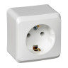 Розетка c заземлением со шторками 16А 250B Белая Schneider Electric Этюд PA16-004B