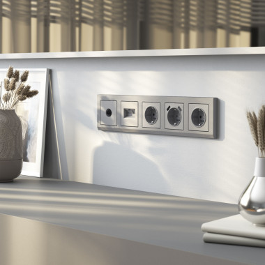 Накладка для розетки USB (серебряный матовый) W1179565 &mdash; Multielectrika