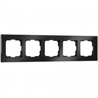 Рамка на 5 постов (черный алюминий) W0051708 — Multielectrika
