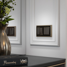 Рамка на 2 поста (бронза/черный) WL17-Frame-02 &mdash; Multielectrika