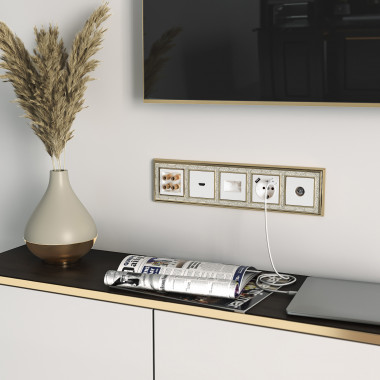 Акустическая розетка (белый) WL01-AUDIOx4 — Multielectrika