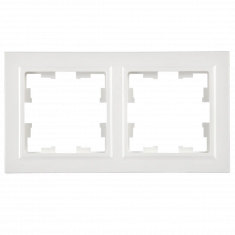 Рамка на 2 поста IEK Brite РУ-2-БрБ белая &mdash; Multielectrika