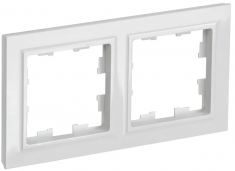 Рамка на 2 поста IEK Brite РУ-2-БрБ белая &mdash; Multielectrika