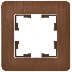 Рамка на 1 пост IEK Brite РУ-1-1-Бр металл коричневый RE AL &mdash; Multielectrika