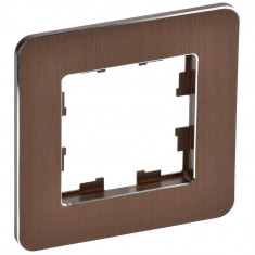 Рамка на 1 пост IEK Brite РУ-1-1-Бр металл коричневый RE AL &mdash; Multielectrika