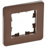 Рамка на 1 пост IEK Brite РУ-1-1-Бр металл коричневый RE AL