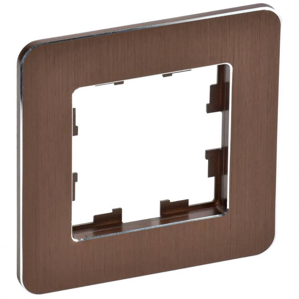 Рамка на 1 пост IEK Brite РУ-1-1-Бр металл коричневый RE AL фото 1 — Multielectrika