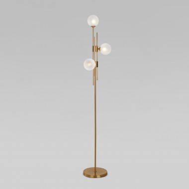 Напольный светильник со стеклянными плафонами 01383/3 латунь — Multielectrika