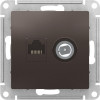 Розетка TV+RJ-45 Schneider Electric Atlas Design мокко фото 2 — Multielectrika