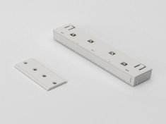 SY-LINK-CN-DS-WH, коннектор прямой для накладных шинопроводов, 48В, белый  &mdash; Multielectrika