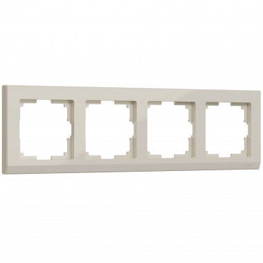 Рамка из поликарбоната на 4 поста Stark слоновая кость W0041803 — Multielectrika